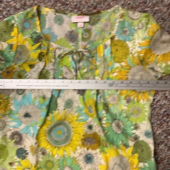 Liberty of London/Target Collab NWOT Sunflower 3/4 Sleeve Semi-Sheer Top Size S - Picture 11 of 12